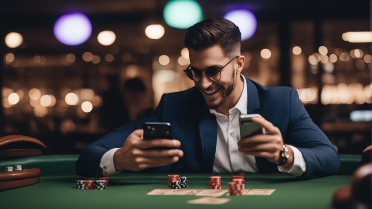 Le joueur compare les tables de poker en ligne